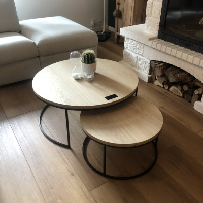 table basse ronde bois